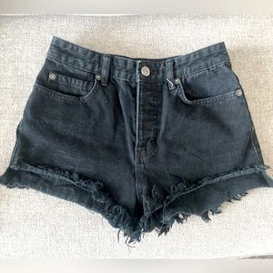 Amuse Society Black Denim Cutoffs